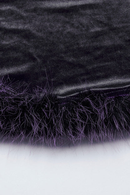 Black/Purple Long Sleeves Gradient Women's Gothic Dress