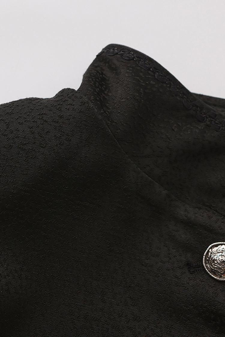 Black [Eternal Dark Portrait] Long Sleeves Vintage Elegant Prince Handsome Ouji Lolita Coat