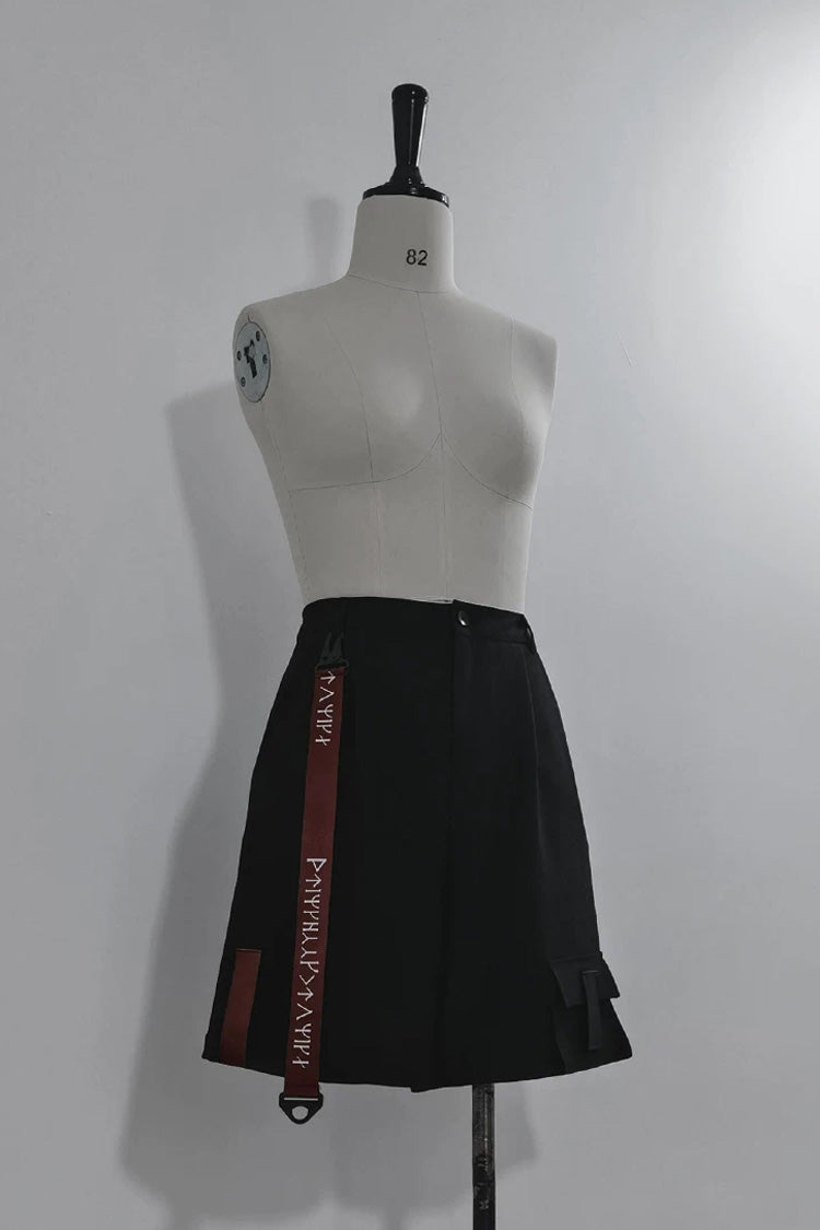 Black [Nameless Blade] Stand Collar Long Sleeves Gothic Prince Ouji Lolita Shorts Set