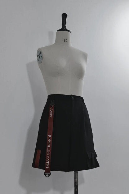 Black [Nameless Blade] Stand Collar Long Sleeves Gothic Prince Ouji Lolita Shorts Set