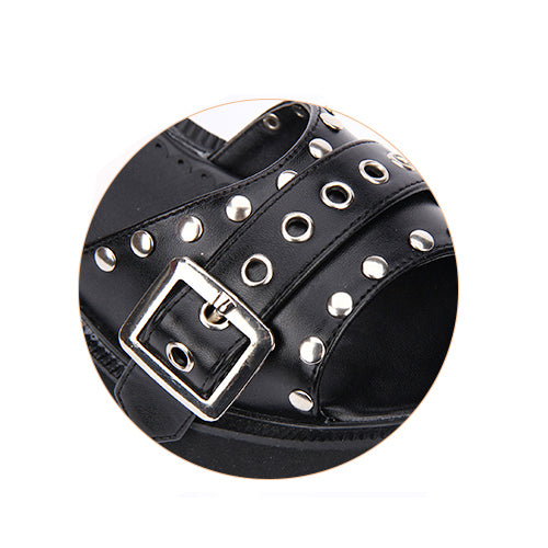 Rivet Decoration Platform High Heel Lolita Sandals