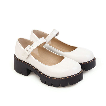 PU Leather Puppy Heel Classic Lolita Shoes 4 Colors