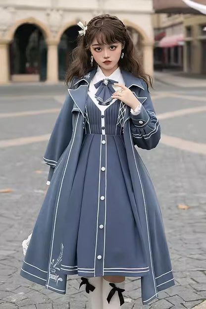 Blue Book of Lies Sweet College Style Elegant Lolita Jsk Dress