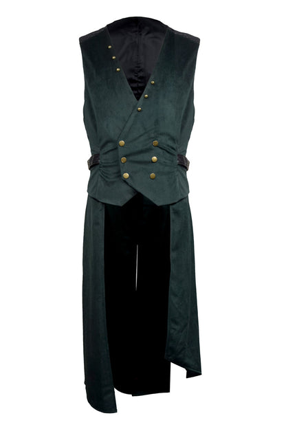Dark Green Double-breasted Slim Ouji Prince Handsome Lolita Vest