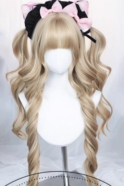 Wispy Bangs Curls Daily Sweet Cos Lolita Long Wig 3 Colors