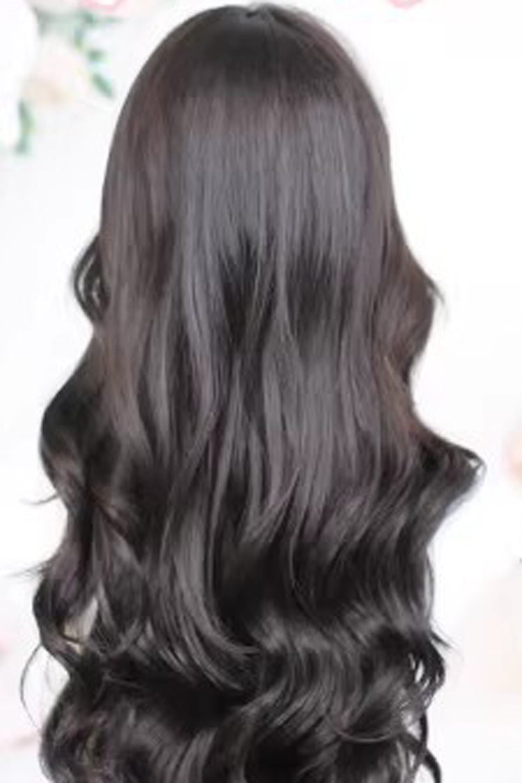 Black Tea Brown Big Wavy Long Hair Versatile Sweet Lolita Wig