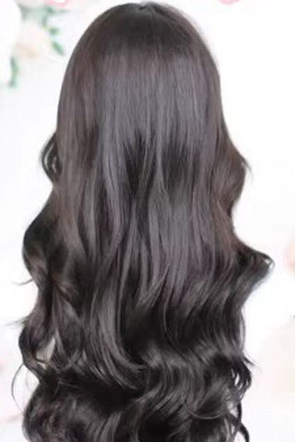 Black Tea Brown Big Wavy Long Hair Versatile Sweet Lolita Wig