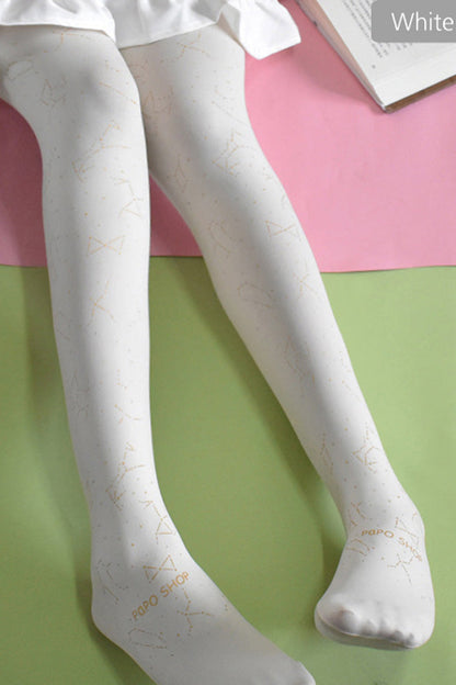 Zodiac Print Bronzing Classic Lolita Tights 2 Colors