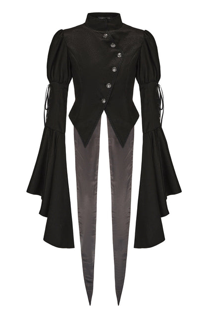 Black [Eternal Dark Portrait] Long Sleeves Vintage Elegant Prince Handsome Ouji Lolita Coat