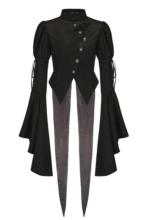 Black [Eternal Dark Portrait] Long Sleeves Vintage Elegant Prince Handsome Ouji Lolita Coat