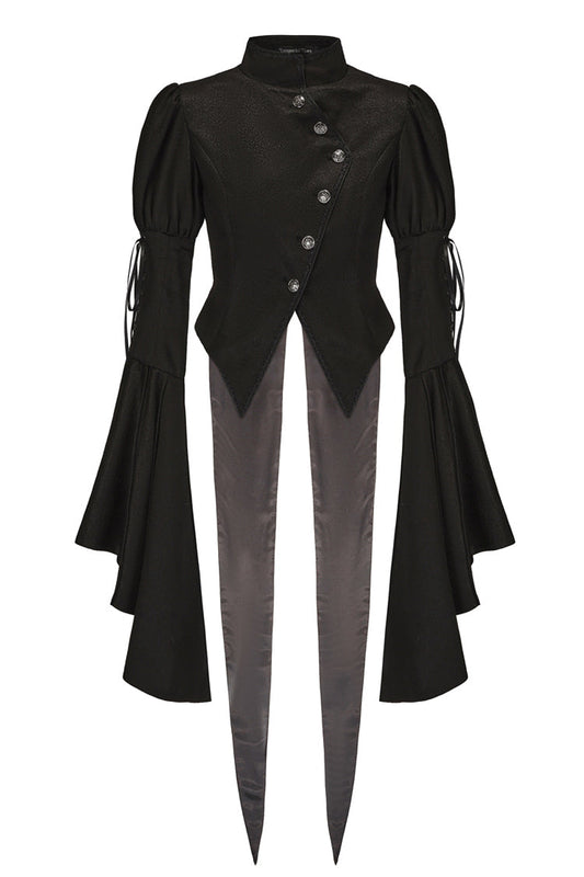 Black [Eternal Dark Portrait] Long Sleeves Vintage Elegant Prince Handsome Ouji Lolita Coat