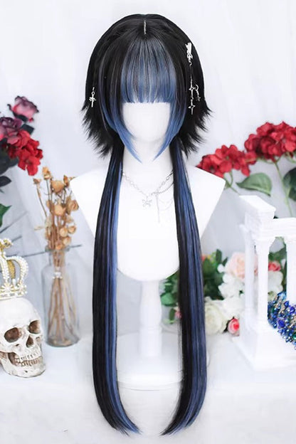 Japanese Style Highlight Trendy Girl Long Braid Sweet Lolita Wig 4 Colors