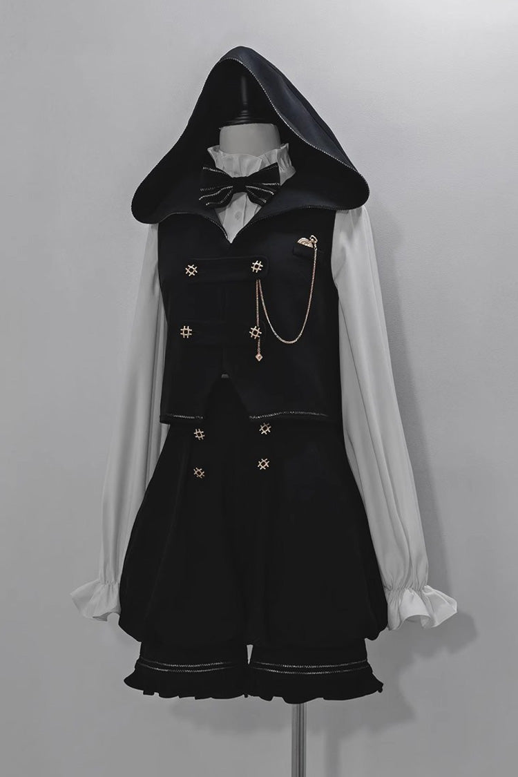 Classic Ouji Shirt - Anxious Rabbit, White, Gothic Style, Long Sleeves - additional product view 6