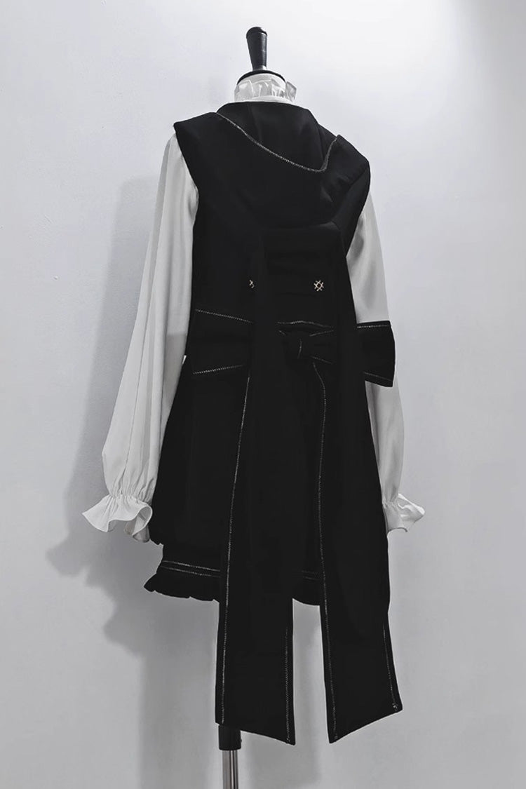 Classic Ouji Shirt - Anxious Rabbit, White, Gothic Style, Long Sleeves - additional product view 7