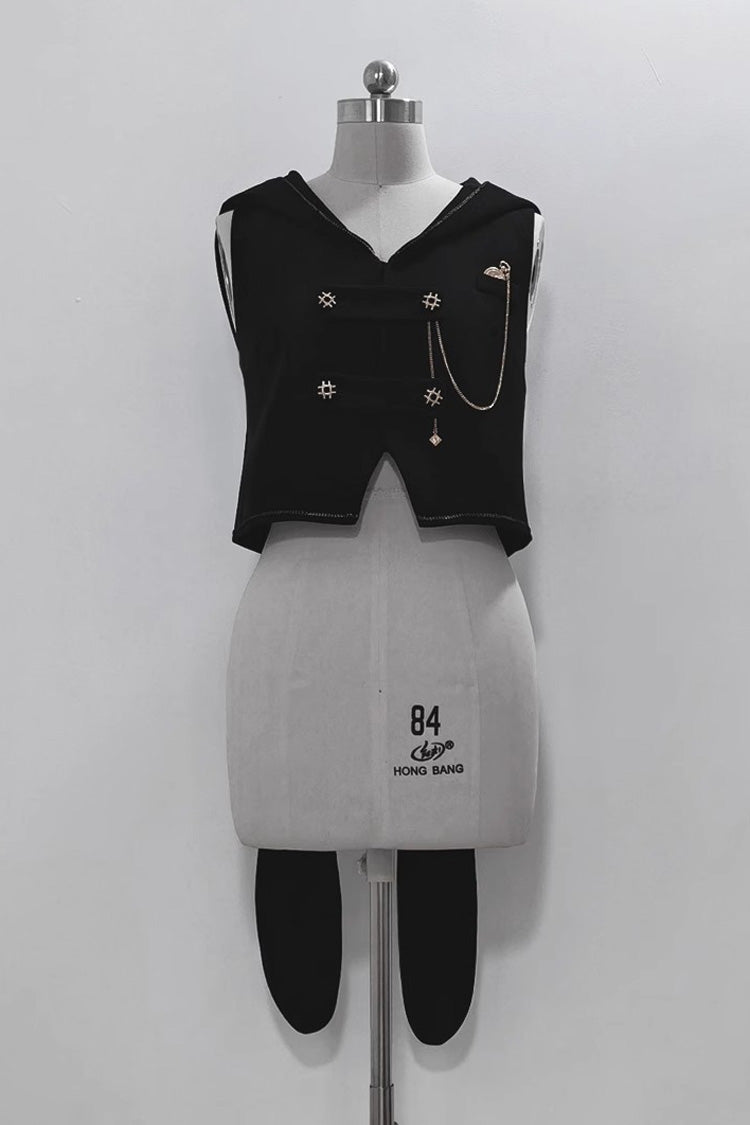 Classic Ouji Shirt - Anxious Rabbit, White, Gothic Style, Long Sleeves - additional product view 18