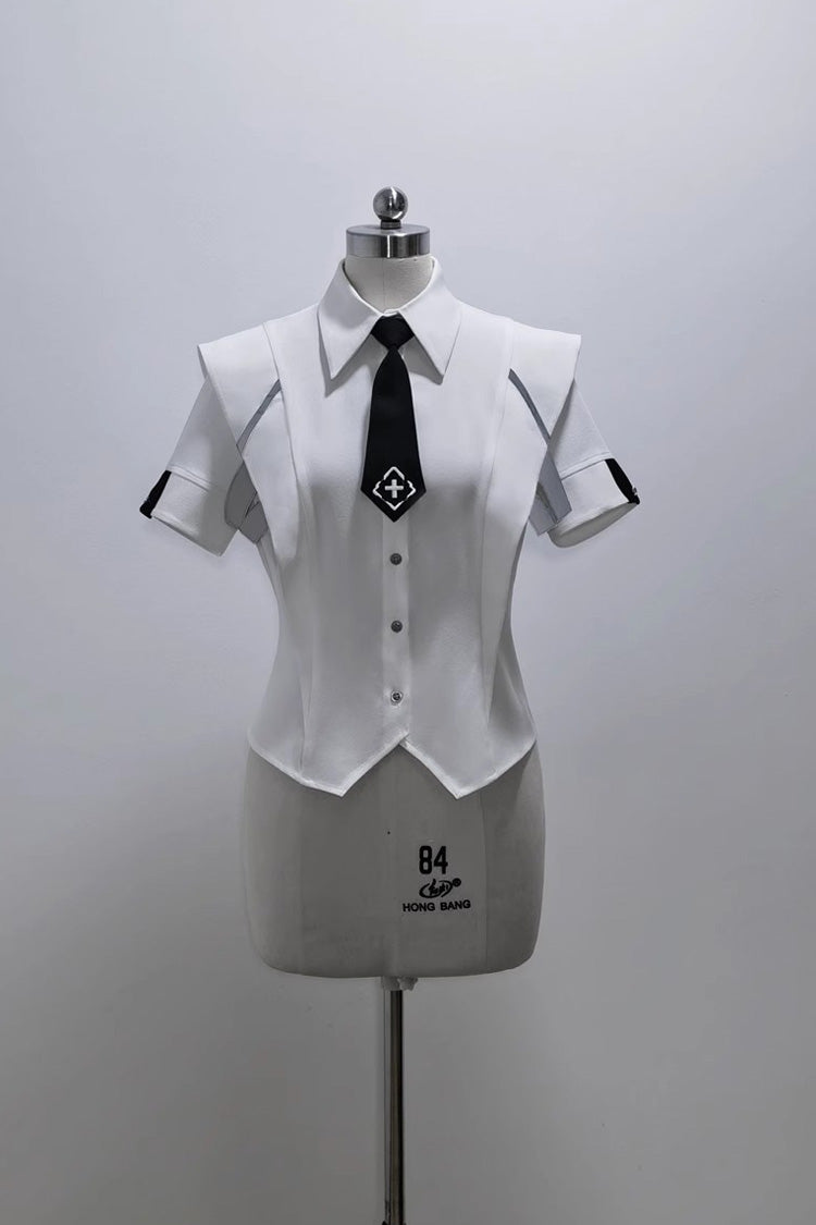 Classic Ouji Shirt - Handsome, White - Prince Style Layering Top - additional product view 2