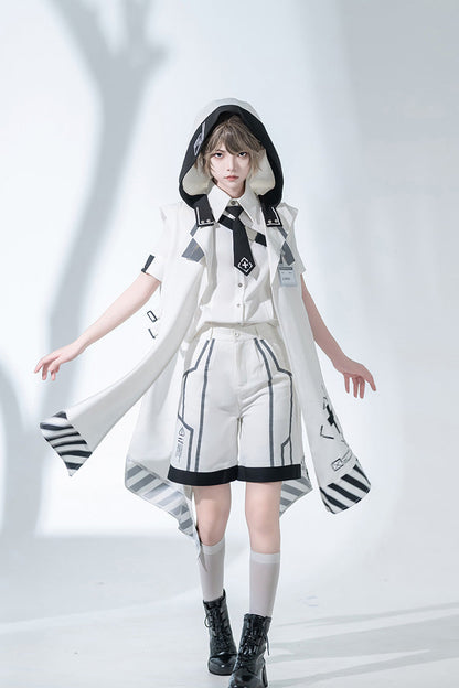 Classic Ouji Shirt - Handsome, White - Prince Style Layering Top - additional product view 3