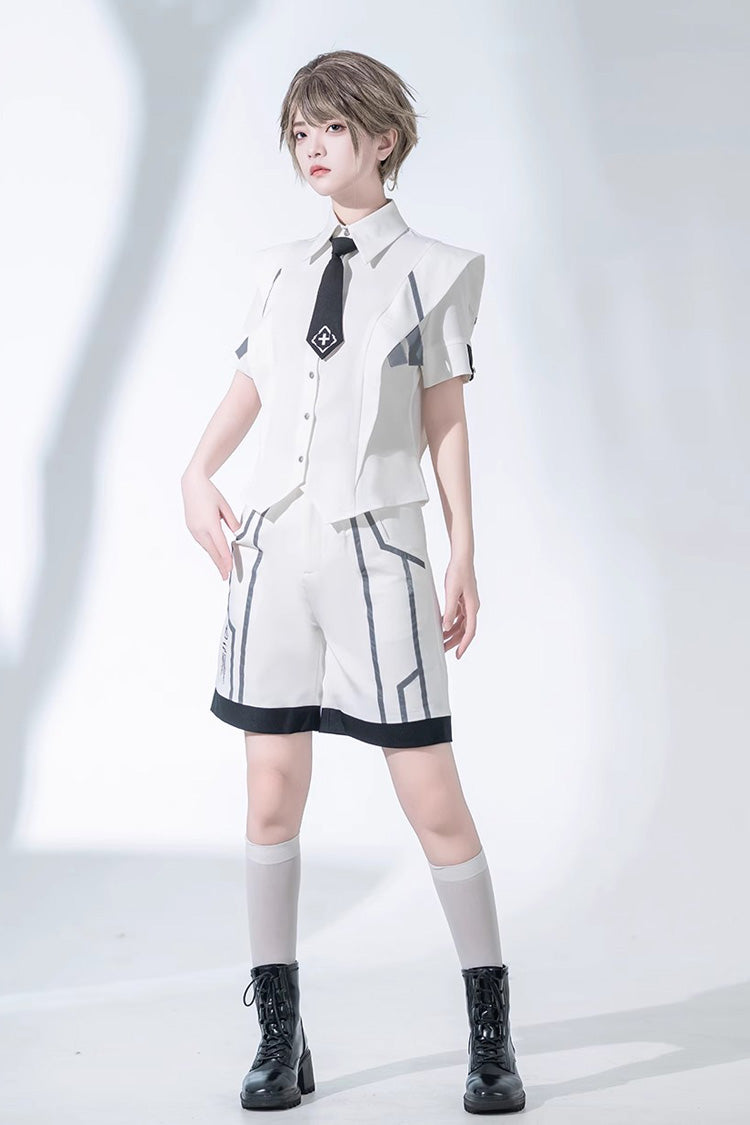 Classic Ouji Shirt - Handsome, White - Prince Style Layering Top - additional product view 6