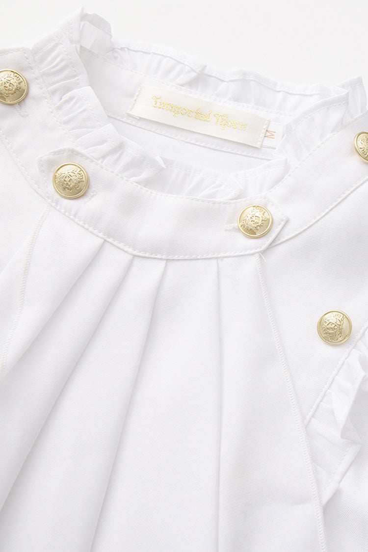 Classic Ouji Shirt - Immortal Silent Agent, 3 Colors, Stand Collar, Ruffled, Long Sleeves - additional product view 5