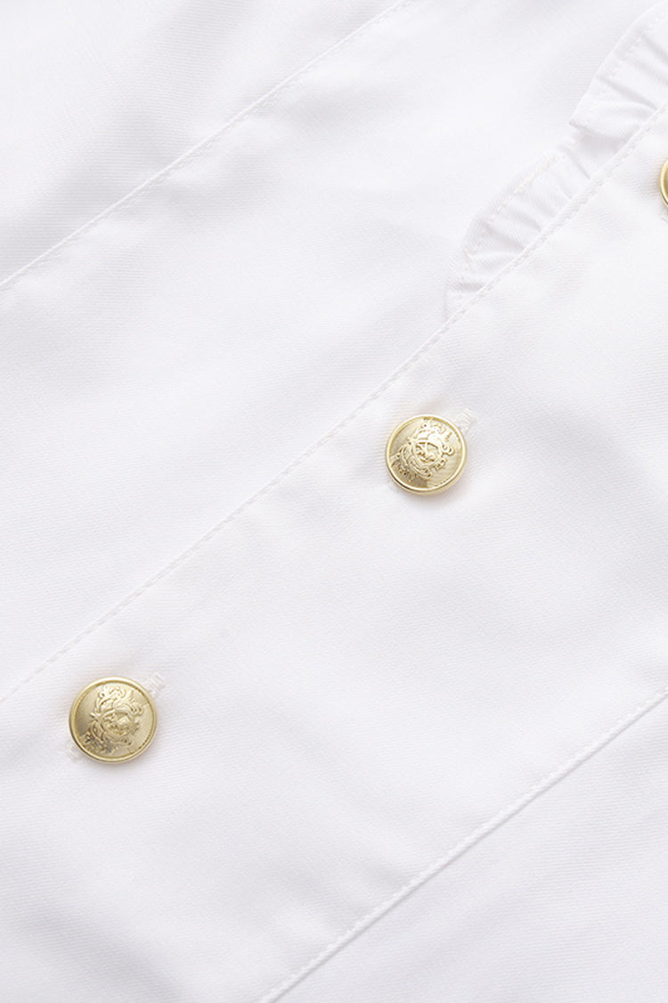 Classic Ouji Shirt - Immortal Silent Agent, 3 Colors, Stand Collar, Ruffled, Long Sleeves - additional product view 6