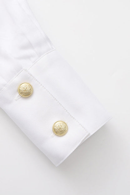 Classic Ouji Shirt - Immortal Silent Agent, 3 Colors, Stand Collar, Ruffled, Long Sleeves - additional product view 7