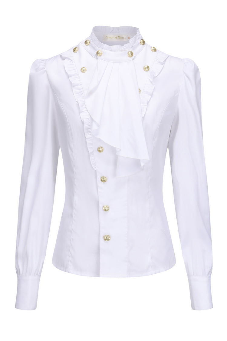 Classic Ouji Shirt - Immortal Silent Agent, 3 Colors, Stand Collar, Ruffled, Long Sleeves - main product image