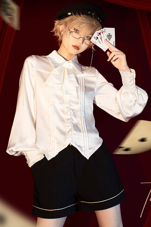 Classic Ouji Shirt - Lapel Collar Tomorrow Vow, White, Long Sleeves - additional product view 2