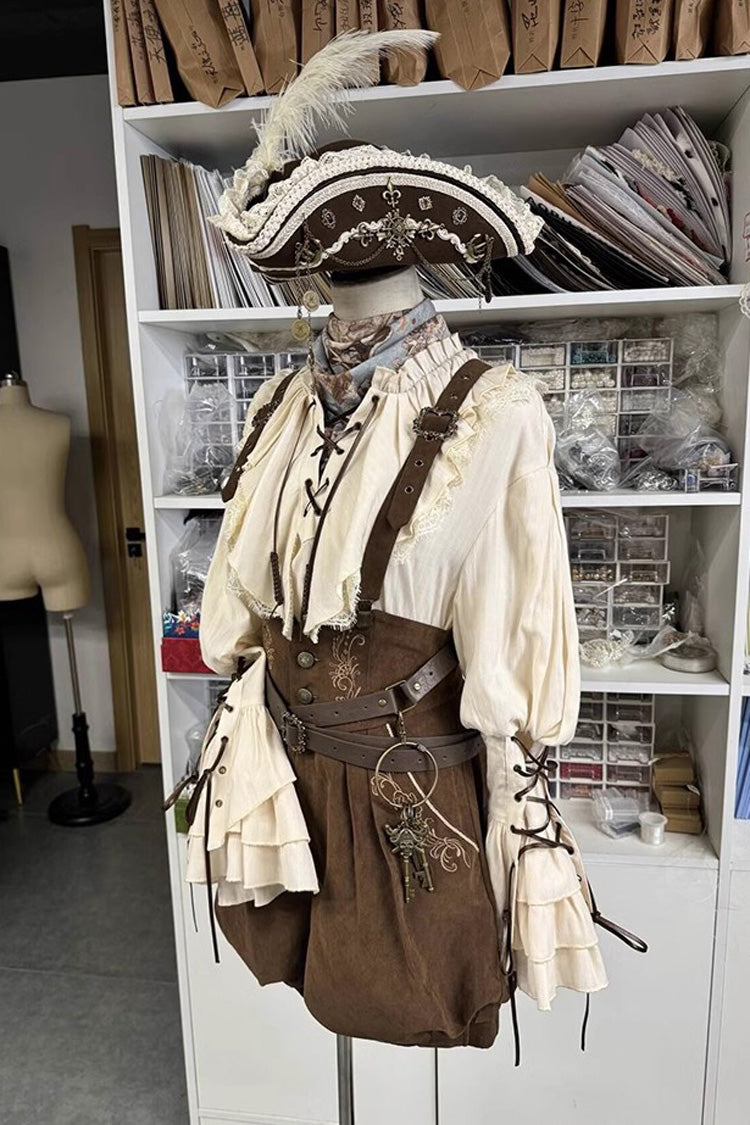 Classic Ouji Shirt - Pirate Series Navigation, Ivory, Long Sleeves - additional product view 2