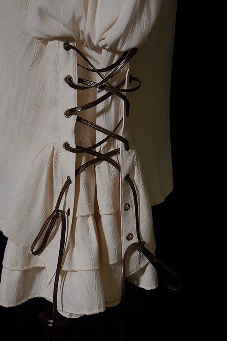 Classic Ouji Shirt - Pirate Series Navigation, Ivory, Long Sleeves - additional product view 5