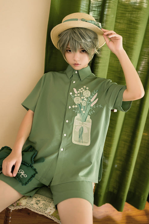 Classic Ouji Shirt - Princess Chronicles Flowering, 2 Colors, Embroidered - additional product view 4