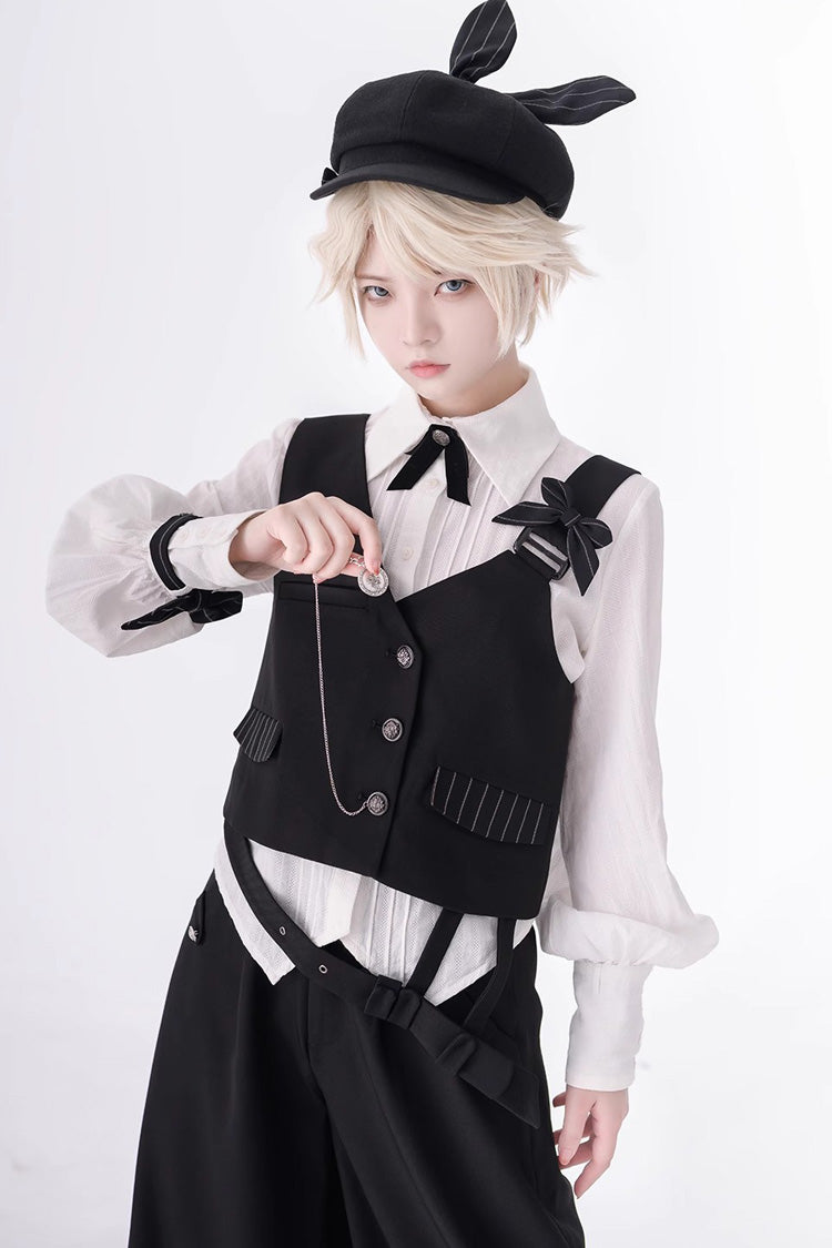 Classic Ouji Shirt - Secret Morning Paper, White, Long Sleeves - additional product view 5