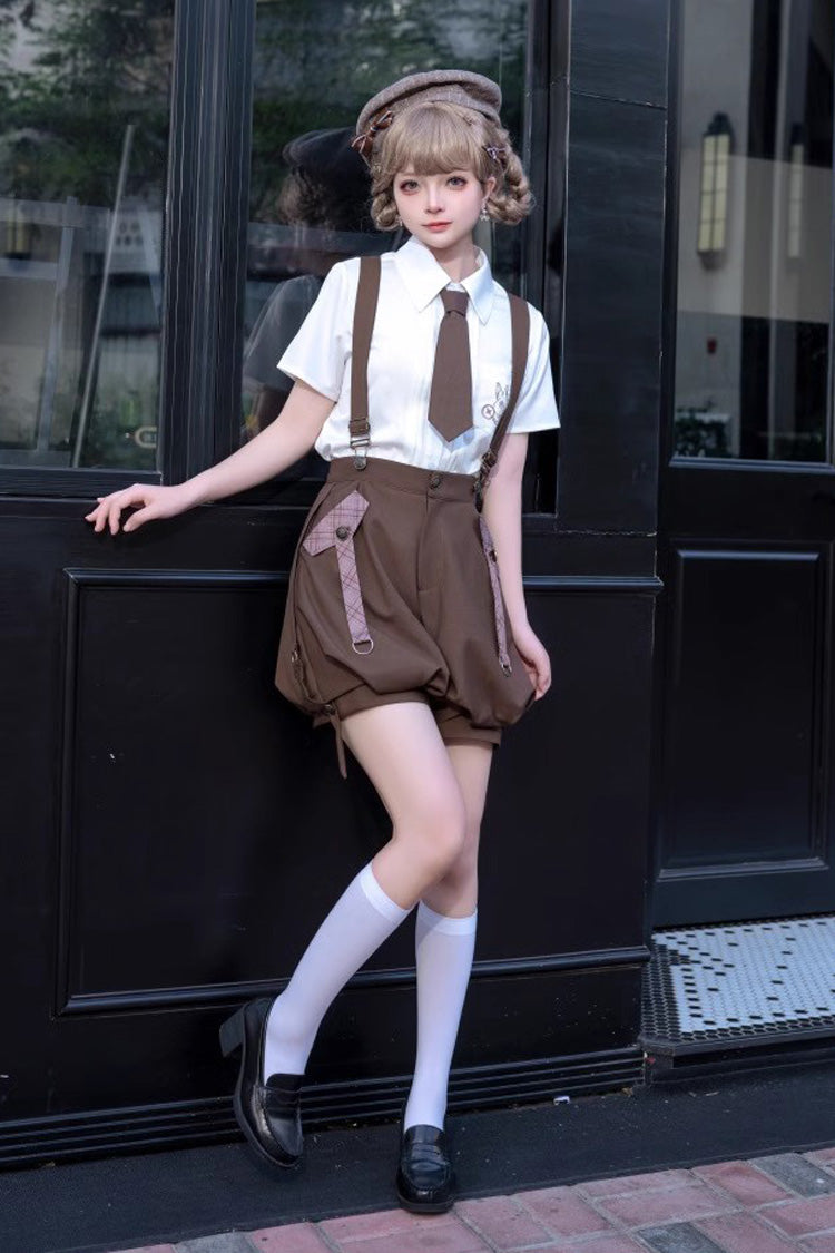 Classic Ouji Shorts - Bunny Detective, Brown - Classic Boy Style - additional product view 4