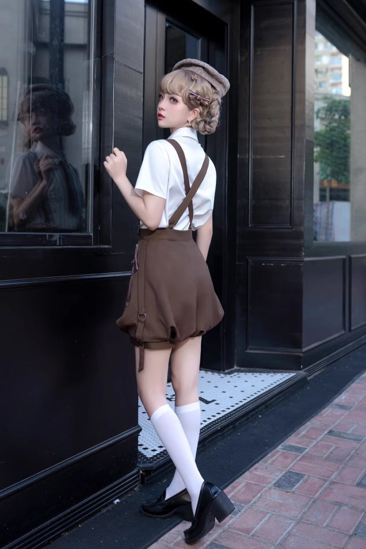 Classic Ouji Shorts - Bunny Detective, Brown - Classic Boy Style - additional product view 5
