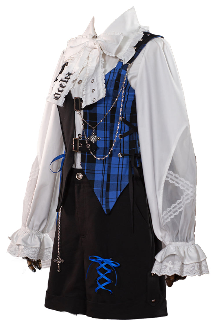 Classic Ouji Shorts - Subculture Plaid Print, 2 Colors, Plaid, Printed - additional product view 3