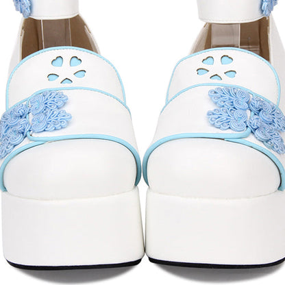 Chinese Embroidery Decoration Thick Base Classic Lolita Shoes