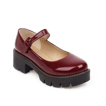 PU Leather Puppy Heel Classic Lolita Shoes 4 Colors