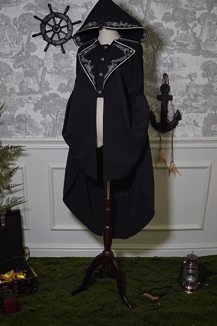 Pirate Series Navigation Treasure Hunting Guide Embroidery Handsome Lolita Cloak 2 Colors