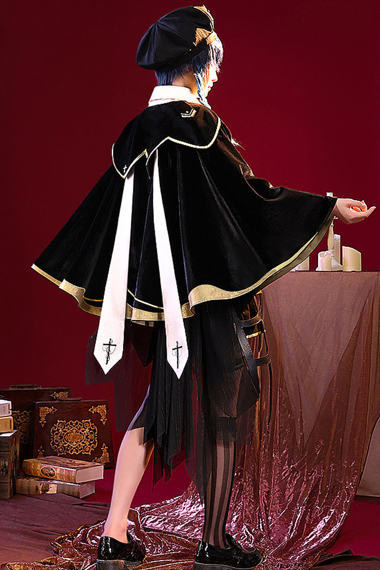 Black/White Choir Super Luxury Print Ouji Fashion Lolita Set