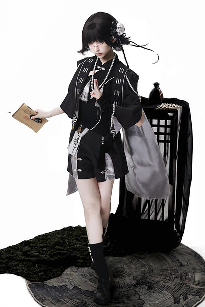 Black [The Strange End of the Immortal Sect] Sleeveless Chinese Style Ouji Lolita Set