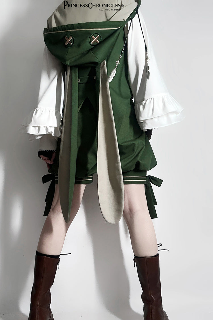 Green [Rabbit Feather] Sweet Prince Handsome Ouji Lolita Vest