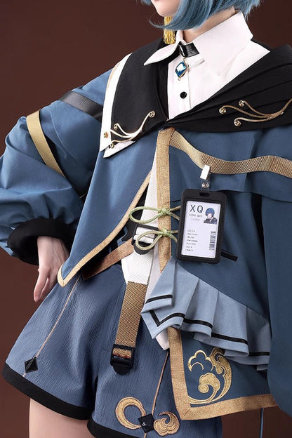 Blue/Black Choir Super Luxury Print Ouji Fashion Lolita Set