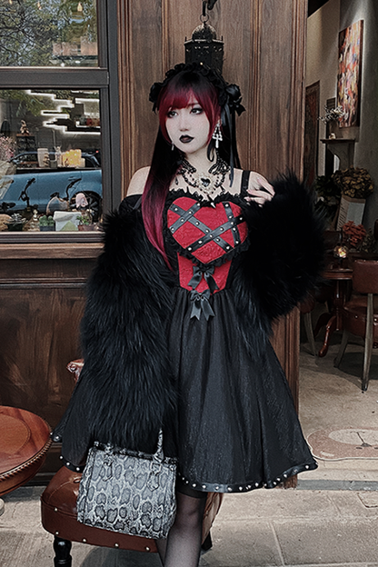 Black Wine Elegant Bowknot Long Sleeves Gothic Lolita Jsk Dress