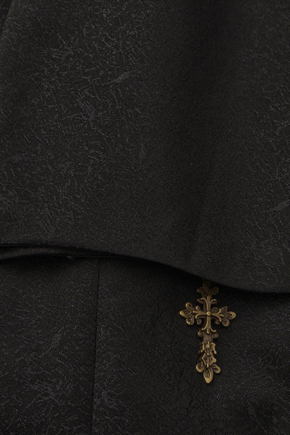 Black [The Eternal Sea of Hope] Long Sleeves Ouji Fashion Vintage Elegant Prince Lolita Long Coat