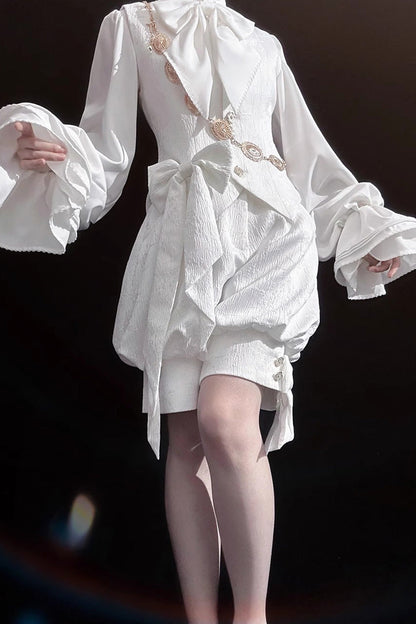 White Rabbit Hunting White Moonlight Edition Vintage Ouji Fashion Lolita Vest