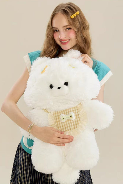 White Cute Samoyed Plush Toy Sweet Lolita Dog Backpack