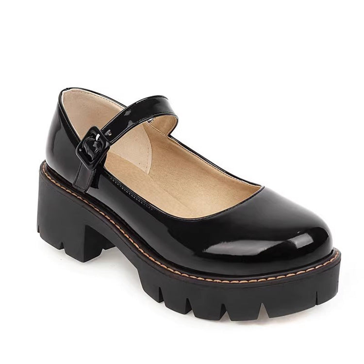 PU Leather Puppy Heel Classic Lolita Shoes 4 Colors