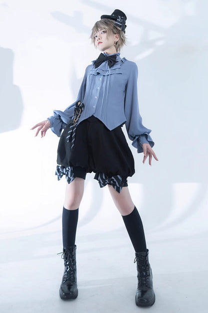 Blue Narrative Maxim Long Sleeves Ouji Fashion Gothic Lolita Blouse