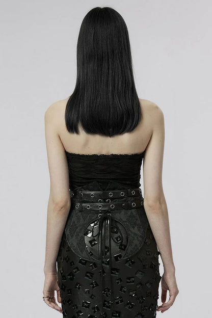Sleeveless Ripped Womens Halterneck Gothic Corset 2 Colors