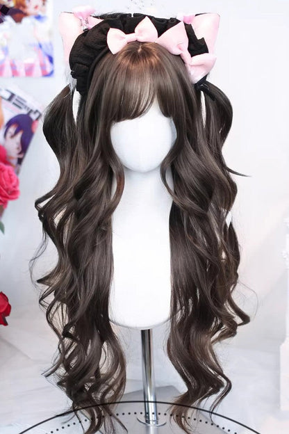 Wispy Bangs Curls Daily Sweet Cos Lolita Long Wig 3 Colors