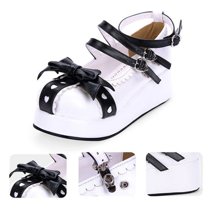 Round toe Lace Bowknot Sweet Lolita Shoes
